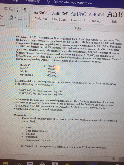 Select Editing Styles Gramm ACCTG 331, Intermediate Accounting I Simulation #4: Long