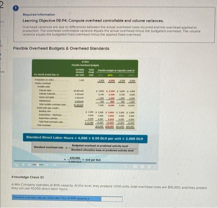  2 ! Required Information Learning Objective 08-24: Compute overhead controllable and