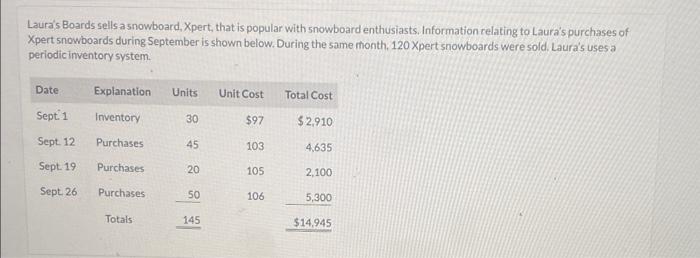 30 and cost of goods sold using the FIFO and LIFO methods.