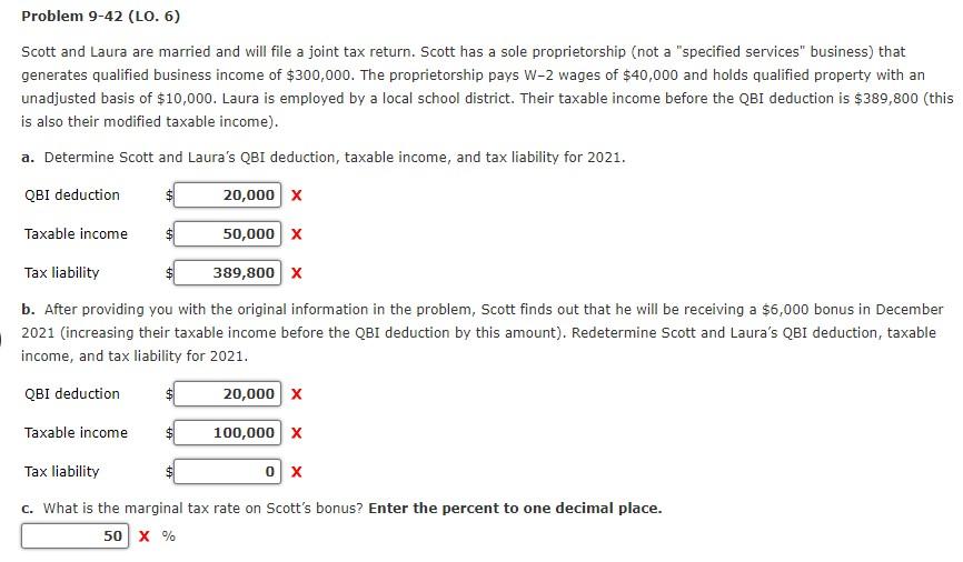  2-) 3-) 4-) 5-) 6-) 7-) Problem 9-42 (LO. 6) Scott