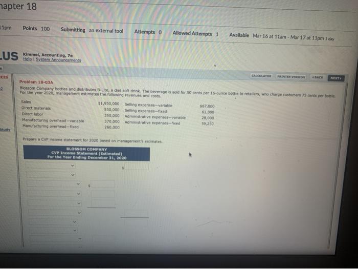  mapter 18 1pm Points 100 Submitting an external tool Attempts a