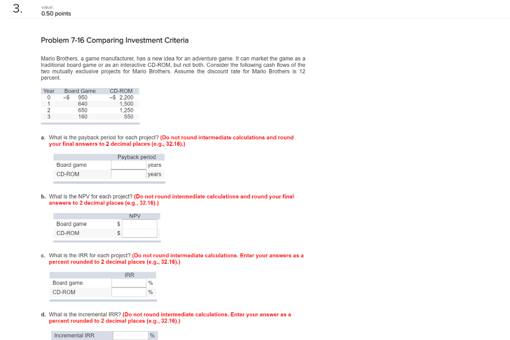 Hello, I need help answering this question below. value: 0.50 points Problem
