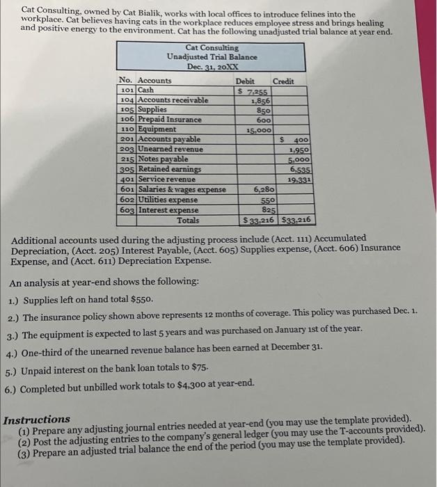 can someone please help with the following adjusting the journal thank you