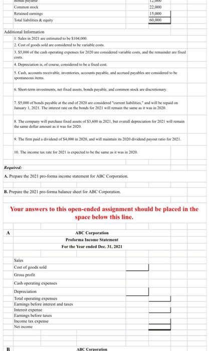 Opea-Ended Assignment Note: Please put your answers only in the section below