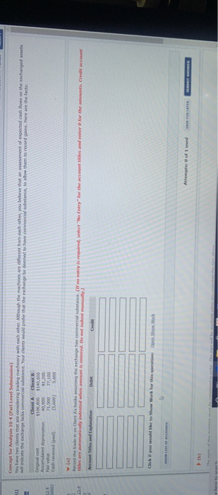 two dients that are considering trading machinery with each other. Although the