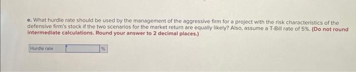 on two stocks in two particular scenarios for the rate 0 return