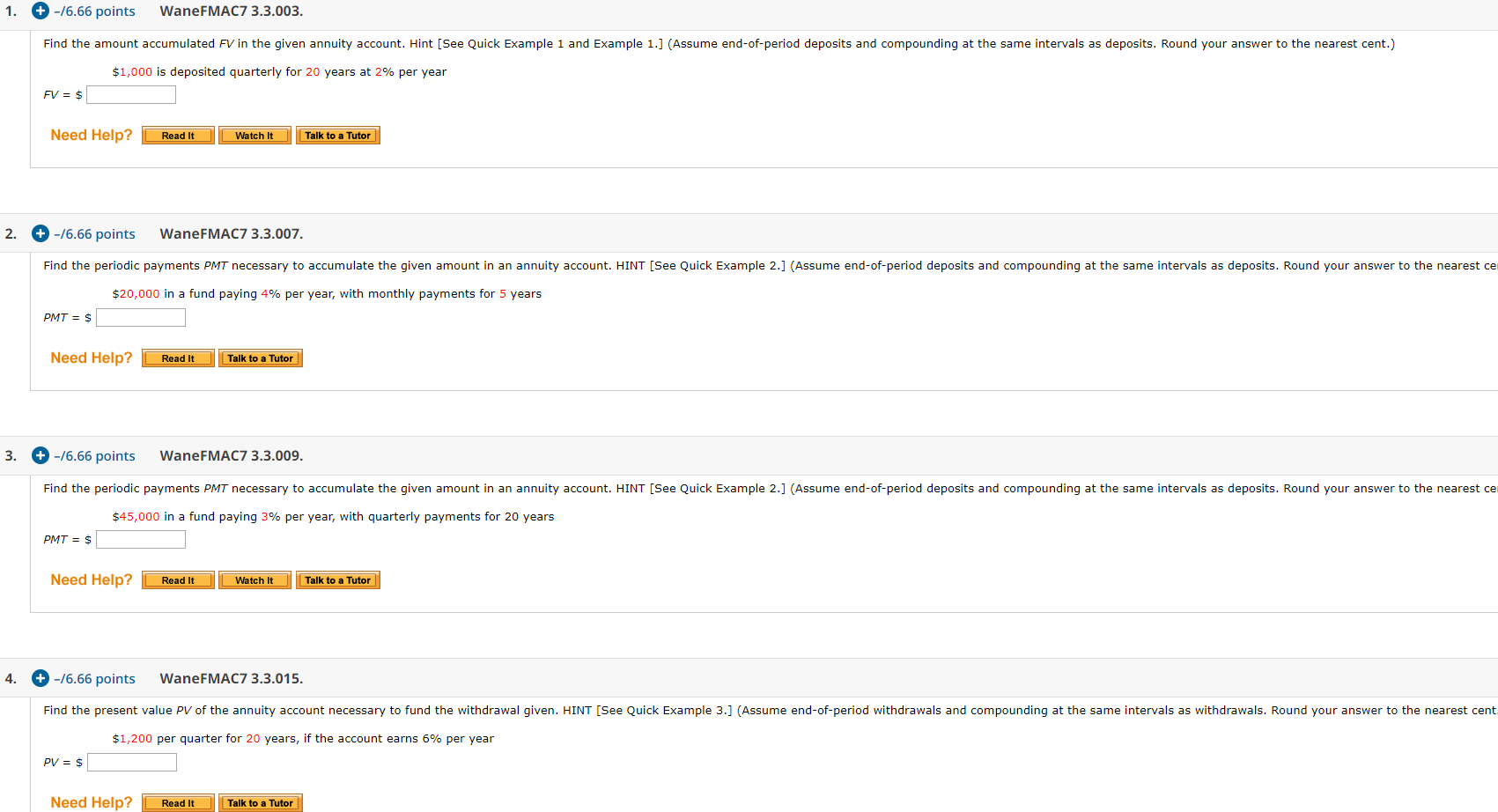 Please i really need help urgent ! 1. + -16.66 points WaneFMAC73.3.003.