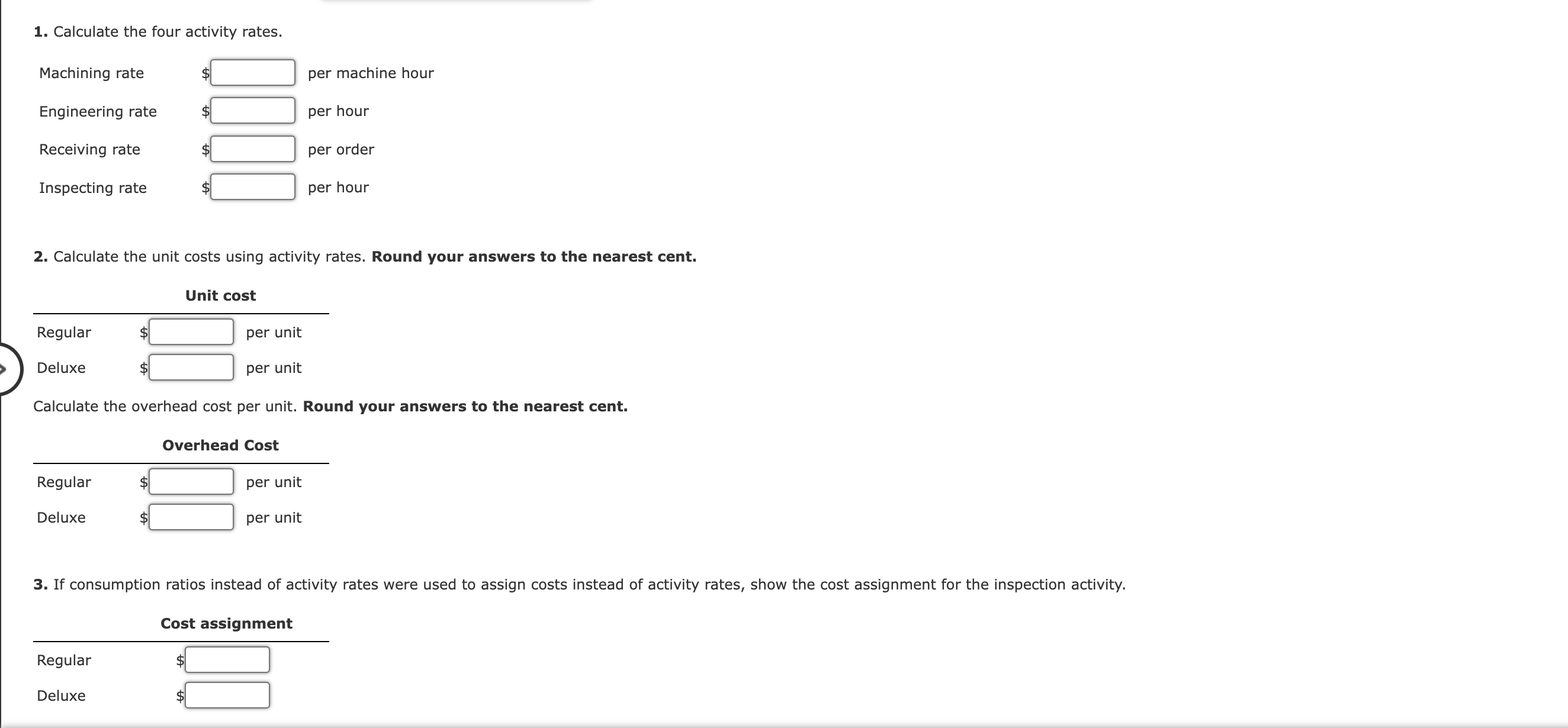 } & \multicolumn{1}{c}{ Total } \\ \hline Units produced & 100,000 &