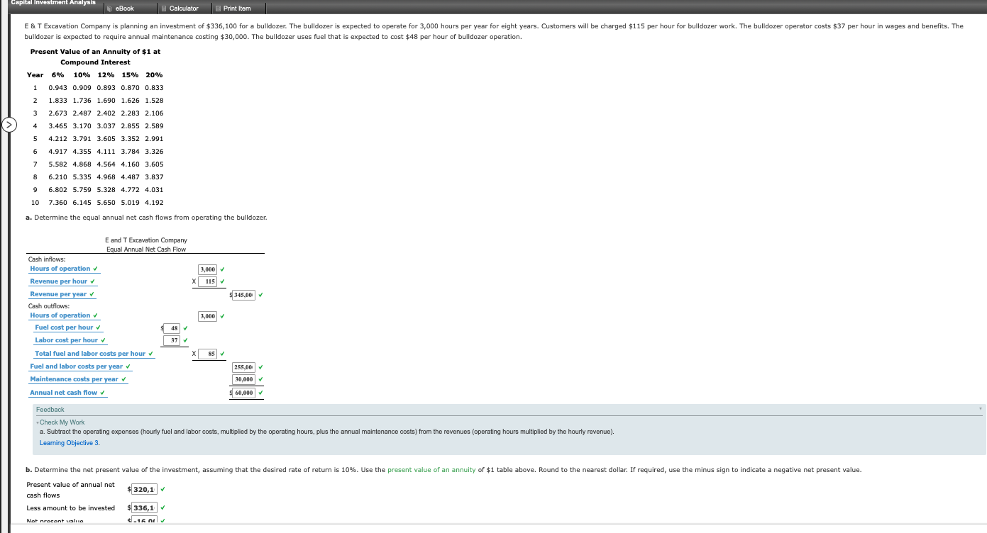 I can not get the right answer for D. Capital Investment