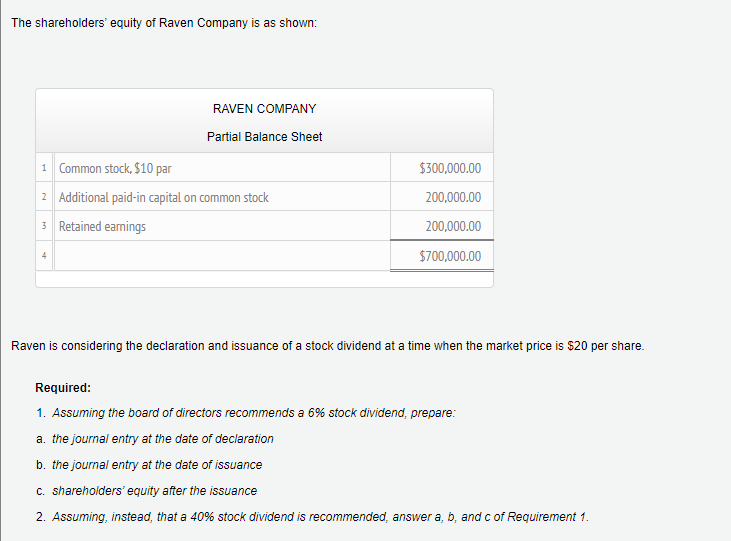 Prepare the appropriate journal entries for the declaration on December 1