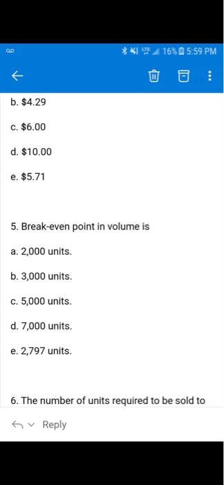 Beginning finished goods inventory 120,000 Reply 010 * *116% 05:59 PM 1.