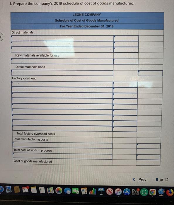 of cost of goods manufactured and income statement: Inventory analysis LO P2,
