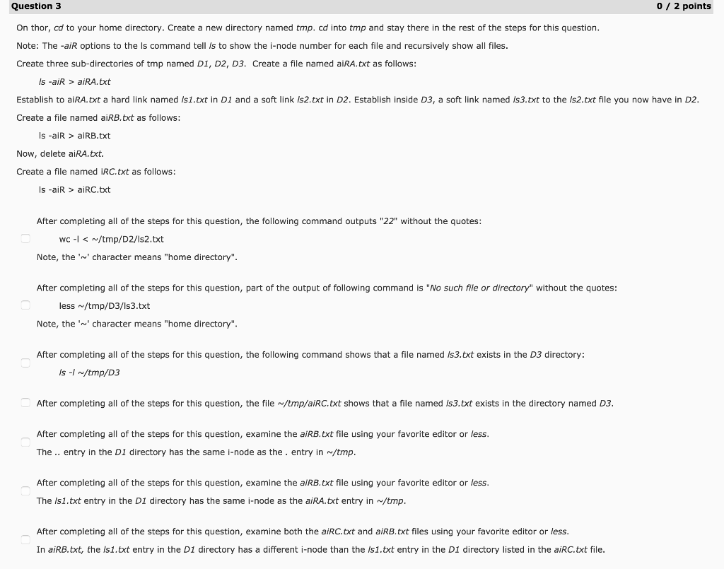 Please help with correct answer Question 3 0 /2 points On thor,