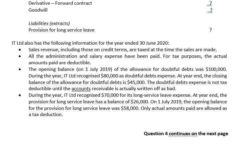 WRITE YOUR ANSWER TO QUESTION 4 IN THE INDICATED PLACES ON PAGES