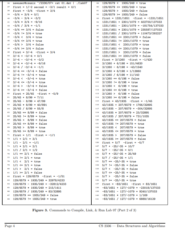 process of providing overloaded operators for a class. The Rational class from