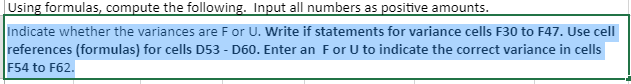 please help me with this assignment in excell format with the formulas