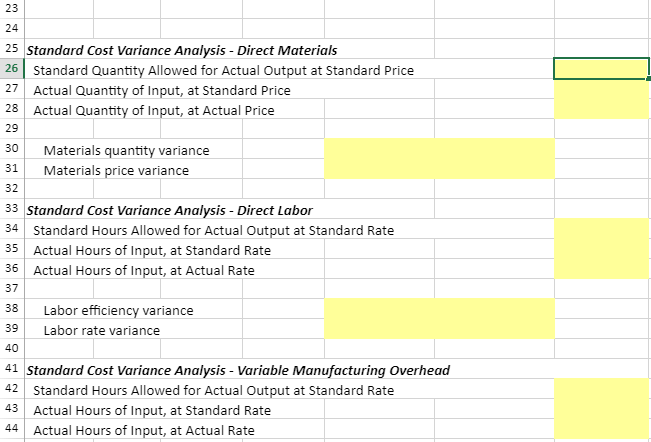 whether the variances are For U. Write if statements for variance cells