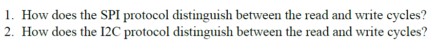  How does the SPI protocol distinguish between the read and write