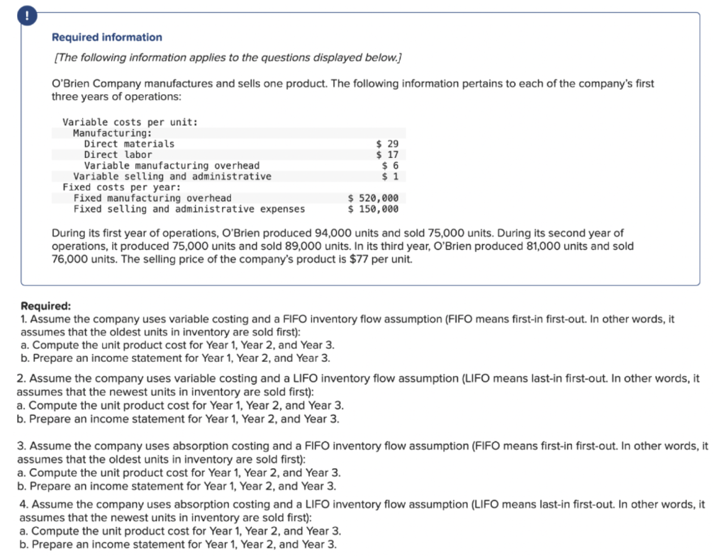 I need steps 2 to 4 please Required information [The following information