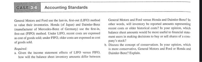 can you please help me with case 3-6 question A &B? General