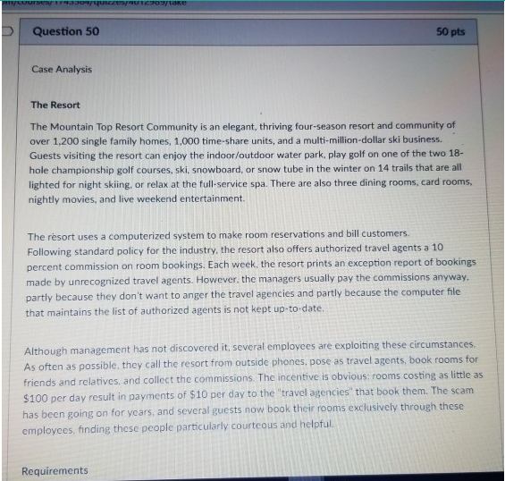 Answer question 4. 3. What internal controls would you recommend that would