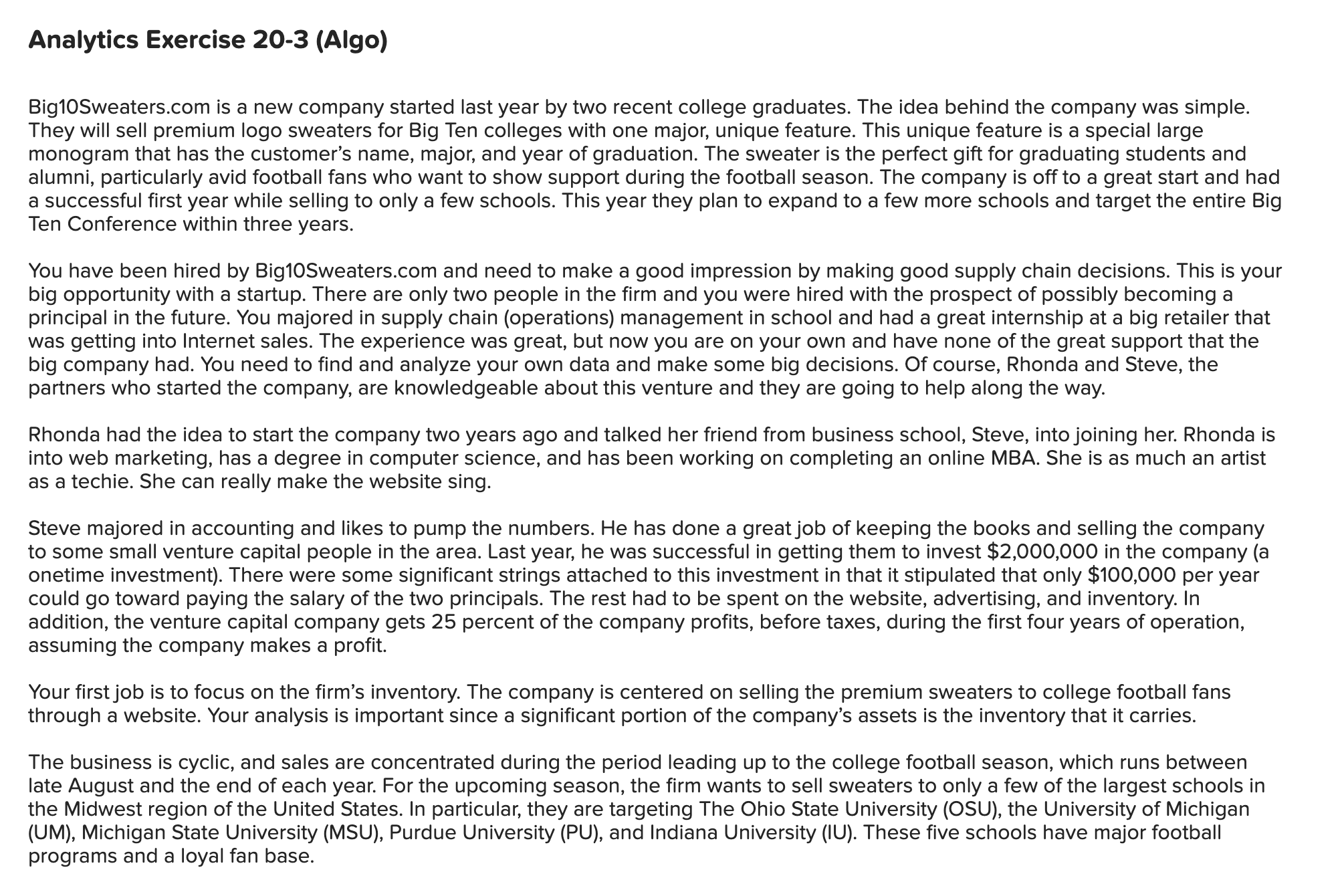 Please help me fill out the chart with the given information! Thank