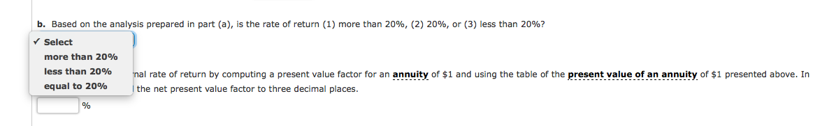 Healthcare Corp. is proposing to spend $99,840 on a(an) project that has