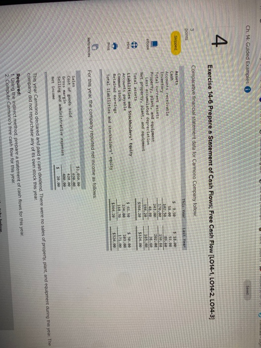 please help with this Ch. 14: Guided Examples S 4 Exercise 14-6