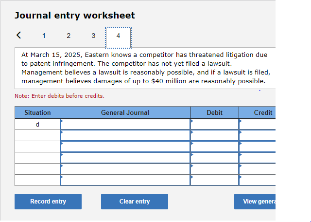 Determine the appropriate way to report each situation. 2. Prepare the appropriate