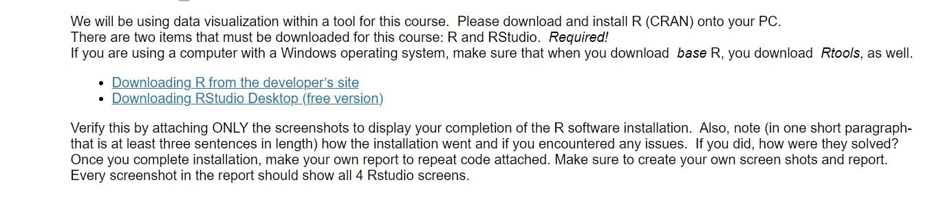  We will be using data visualization within a tool for this