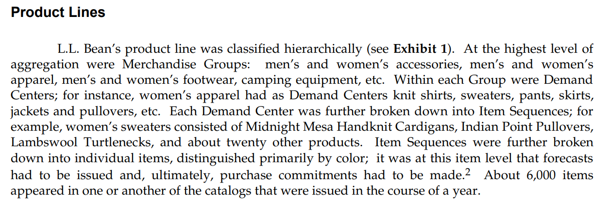 you order an item from an L.L. Bean catalog and we're out