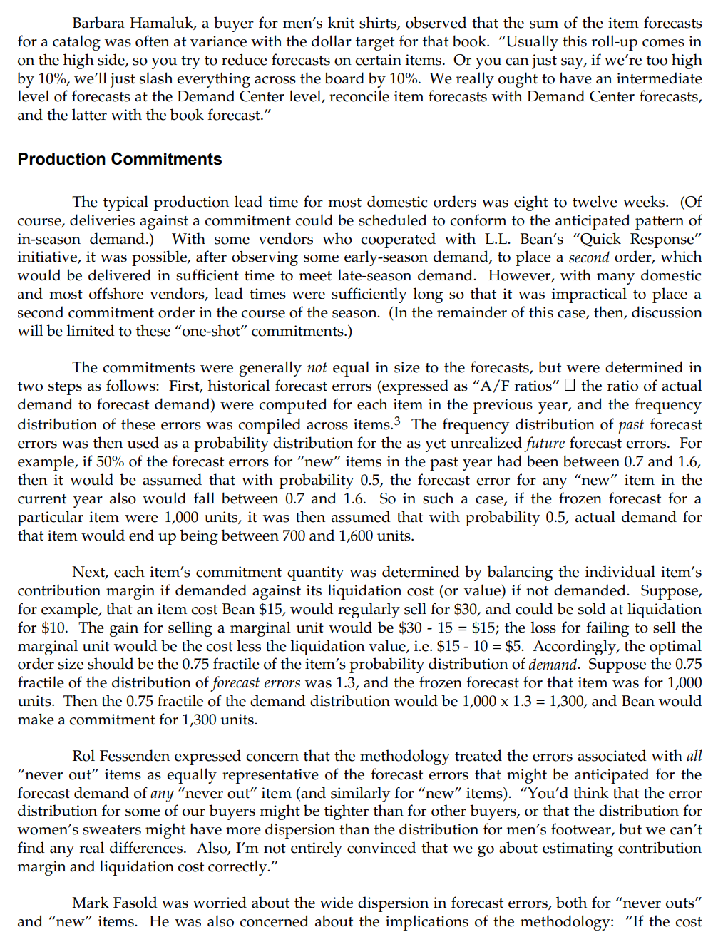 one understands how tough it is." Mark Fasold, Vice President-Inventory Management, was