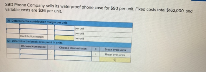 ratio using the following data: sales, $5,000; total variable cost, $3,000. Contribution