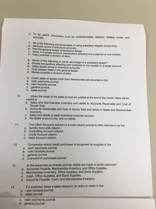  To be useful, information must be understandable, relevant, reliable, timely, and