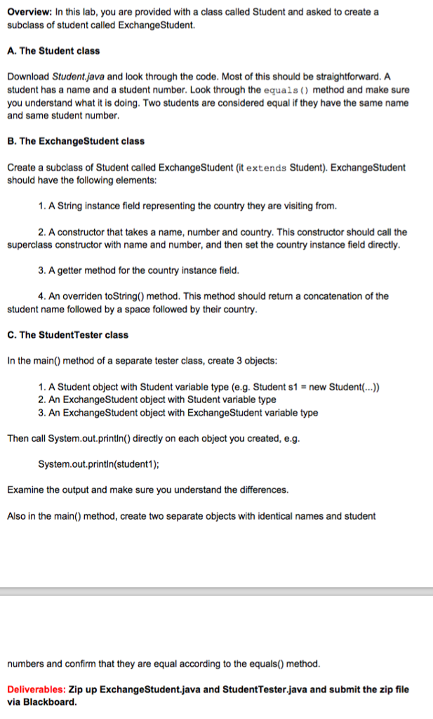 Student.Java : public class Student { private String name; private int
