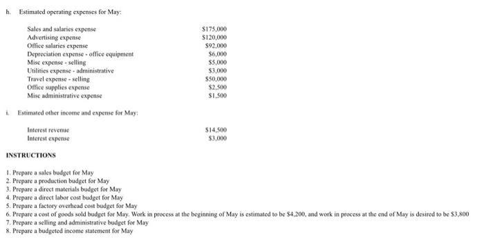 treasurer, production manager, and sales manager, has gathered the following data for