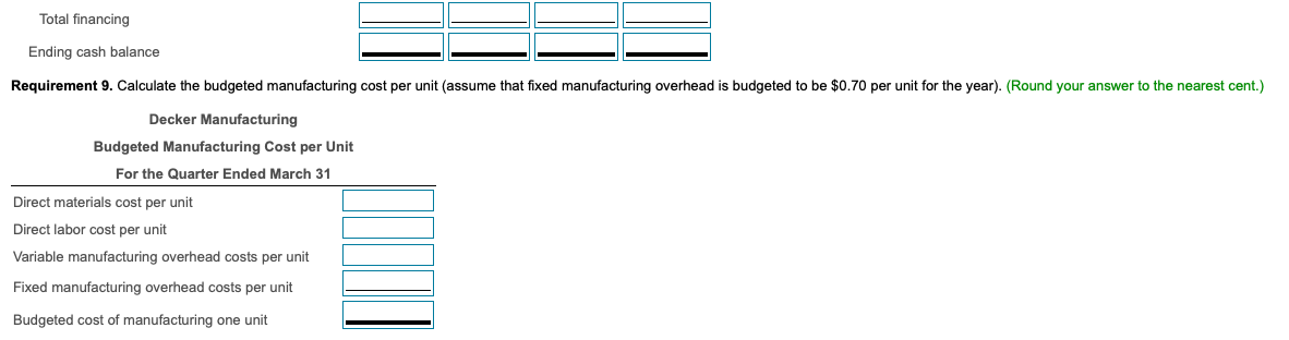 Requirement 2. Prepare a production budget. (Hint: Unit sales Sales in dollars/