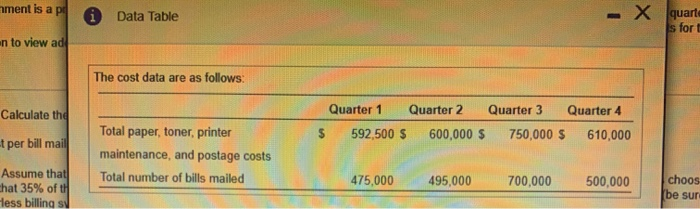 the environment and recent increases in postal rates, Samson management is considering