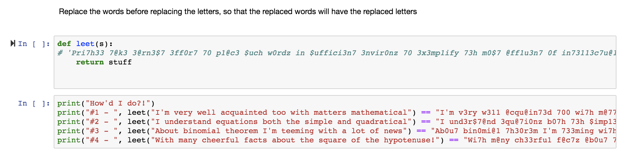 You will want to turn your sentence into a list of words,