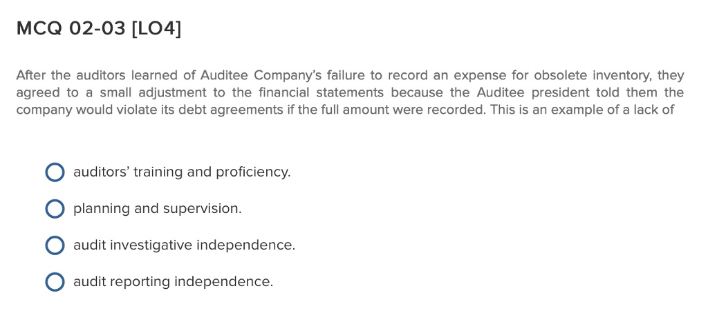 potential conflict of interest always exists between the auditor and the management
