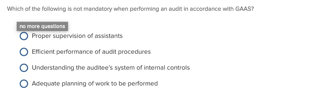 auditor acts exclusively in the capacity of an auditor O the professional