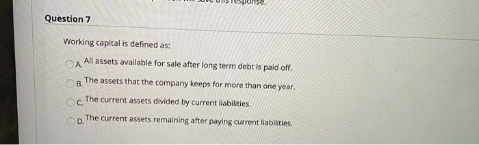 current ratio for a company with the following information: Account Amount Cash