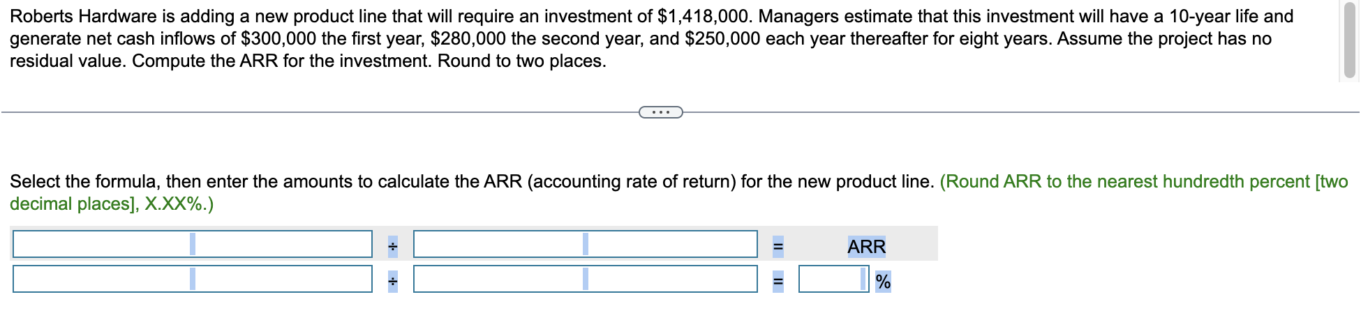  Roberts Hardware is adding a new product line that will require