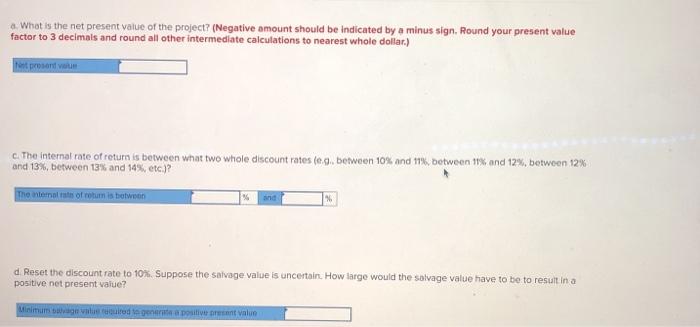 equipment $ (60,000) 4 Investment in working capital $ (100,000) 5 Sales