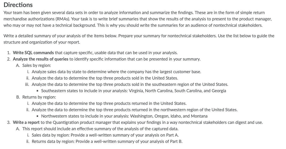 HELLLLPPPPP! Directions Your team has been given several data sets in order