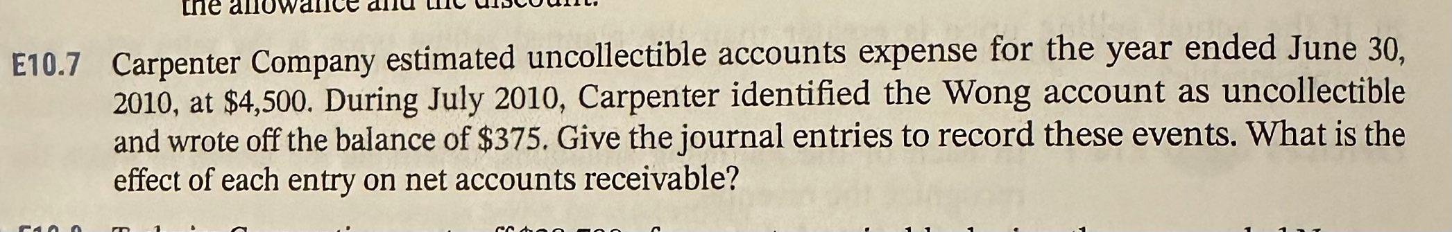 Introduction to Accounting An Integrated Approach Eighth Edition Chapter 9 E10.7 .7