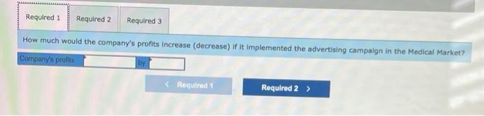  Required 1 Required 2 Required 3 How much would the company's