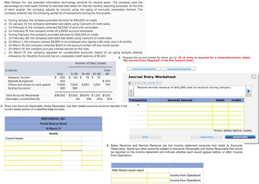Web Wizard inc. problem... Please be specific with final answers in regards