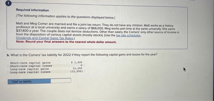 answer. very disappointed. hoping for the best Required information [The following information