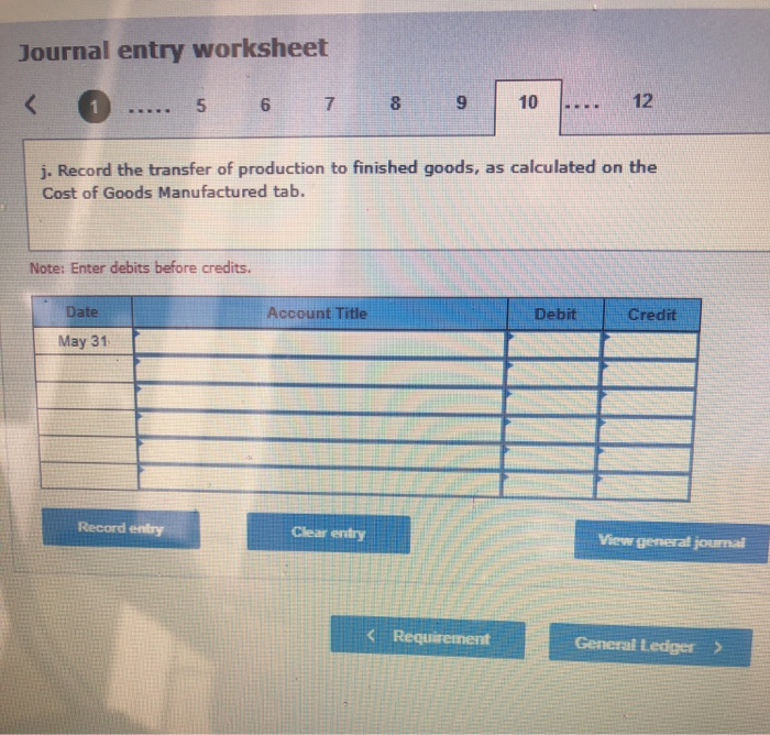 5 67 8 ---- 12 a. Record the purchase of materials (on